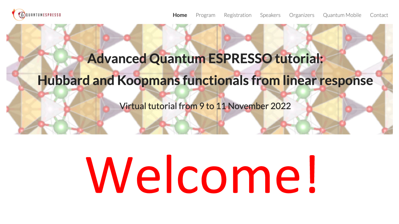 Welcome session